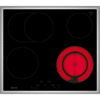 Abbildung von NEFF T16SDF9L0 Elektrokochfeld N70, autarkes Glaskeramik Kochfeld 60 cm breit, Touch Control, Powerstufe, Bräterzone, aufliegend, Schwarz