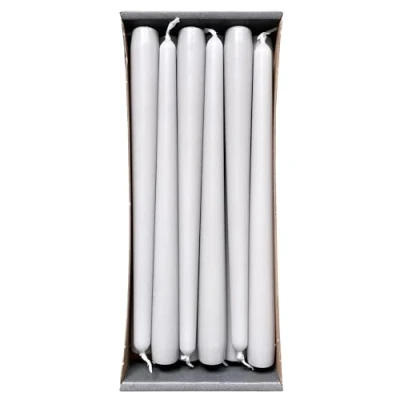 Abbildung von Nordring 12 Stück Spitzkerzen 2,3 cm x 25 hoch hellgrau