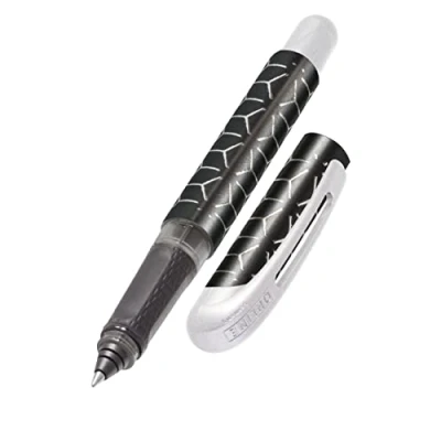 Abbildung von Online Tintenpatronen Rollerball College Style Silver, Stift für Rechtshänder und Linkshänder, ergonomisches Griffstück, hochwertiger Tintenroller, Standard Tintenpatronen, inkl. Kombipatrone blau