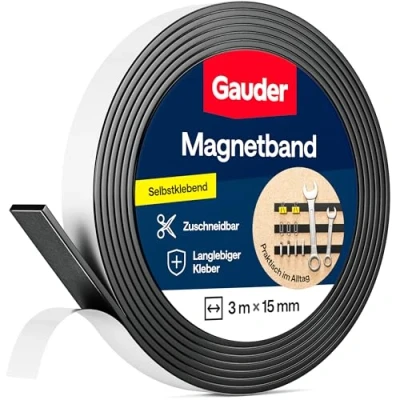 Abbildung von GAUDER Magnetband selbstklebend Magnetklebeband selbstklebendes Magnetstreifen