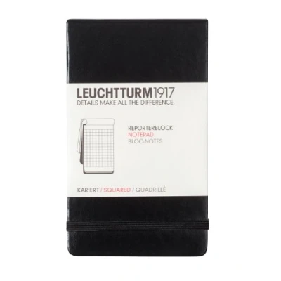 Abbildung von LEUCHTTURM1917 333843 Notizblock Pocket (A6), Hardcover, 184 nummerierte Seiten, kariert, Schwarz