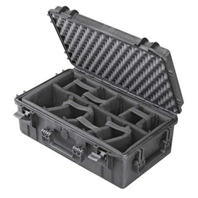 Abbildung von TomCase Profi Fotokoffer Kamerakoffer mit gepolsterter Inneneinteilung aus Nylon flexibel anpassbar; wasserdichter Outdoor Case IP67 (XT520CAM)