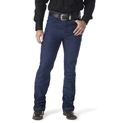 Abbildung von Wrangler Herren Western Bootcut Slim Jeans, Navy, 30W / 36L