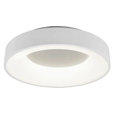 Abbildung von Trio Leuchten LED Deckenleuchte Girona 671210131, Metall Weiß matt, Acryl, inklusiv 27 Watt LED, Dimmer, Memory Funktion, Nachtlicht, Fernbedienung