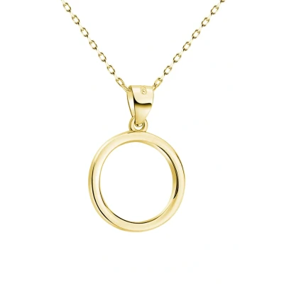 Abbildung von Sofia Milani Damen Halskette 925 Silber Kreis Anhänger (Gelbgold)