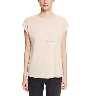 Abbildung von ESPRIT Damen 022EE1K351 T Shirt, 685/NUDE, S