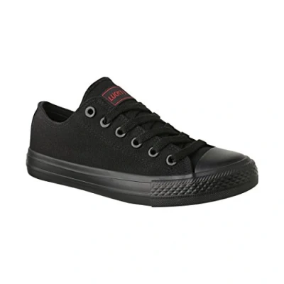 Abbildung von Elara Unisex Sneaker Textil Turnschuh Low top Chunkyrayan 089 A AllBlack 41