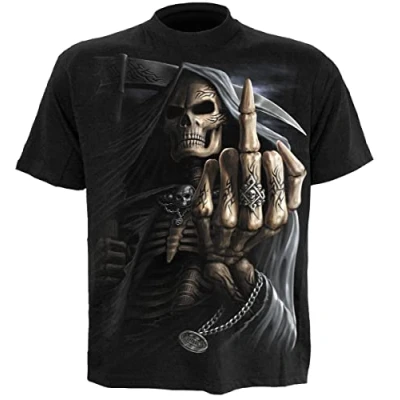 Abbildung von Spiral Bone Finger T Shirt Schwarz XXL