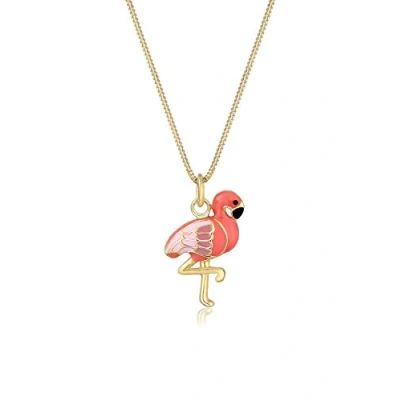 Abbildung von Elli Flamingo Halskette goldcoloured, Damen, Größe: 45, Gold coloured