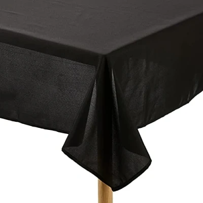 Abbildung von Soleil d&#039;ocre Fleckenabweisende Tischdecke, Polyester, Schwarz, 140 x 240 cm