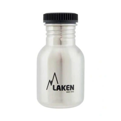 Abbildung von Laken Basic Steel flasche, Edelstahlflasche für Kinder und Erwachsene,Standard Mund Schraubverschluss, 0,35L Silber