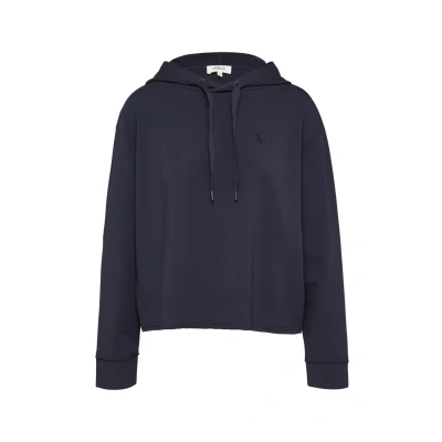 Abbildung von s.Oliver MIT Durchzugskordel UND Verspielter Stickerei Kapuzenpullover, Damen, Größe: 40, Navy
