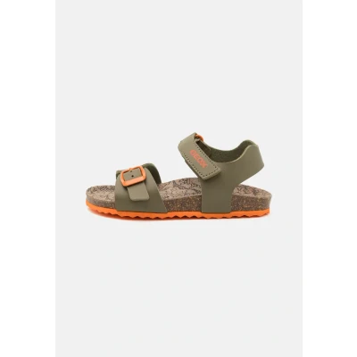 Abbildung von Geox Ghita BOY Riemensandalette für Kinder, Größe: 27, Military/orange Schuhe