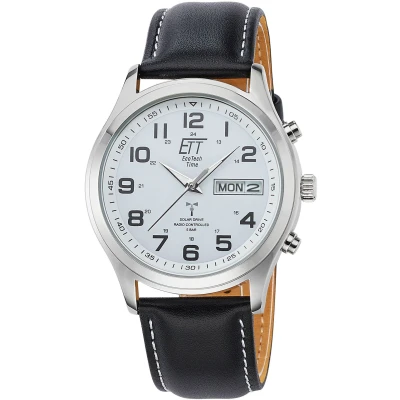 Abbildung von ETT Eco Tech Time Funk Solar Herren Uhr Analog mit Leder Armband EGS 11436 12L