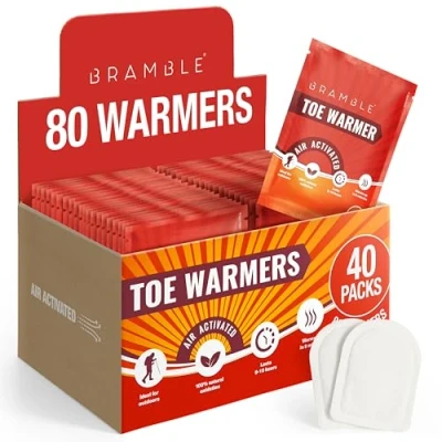 Abbildung von BRAMBLE 80 Fußwärmer Pads für Schuhe (40 Paar Zehenwärmer) Fusswärmer Wärmepads ohne Strom 8 Stunden Wärme