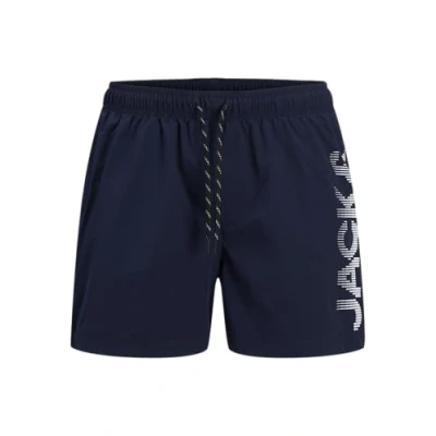 Abbildung von Jack &amp; Jones Jpstmaui Jjswim Splice LOGO Badeshorts, Herren, Größe: 42, Navy blazer