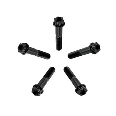 Abbildung von RISON Titanium Titanschrauben M8x1.25x40mm, 5 Stück Flanschschraube Torx Kopf Flansch Schrauben Sechskantschrauben Gewindeschrauben GR5 Titanbolzen Befestigungen für Motorräder Fahrrad Auto