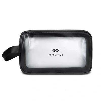 Abbildung von ETERNITIVE Kulturtasche Herren I Reise Kosmetiktasche Damen Wasserbeständig Waschtasche mit Griff Kulturbeutel für Toilettenartikel, Make up Kosmetik Organizer Tasche Farbe: Schwarz