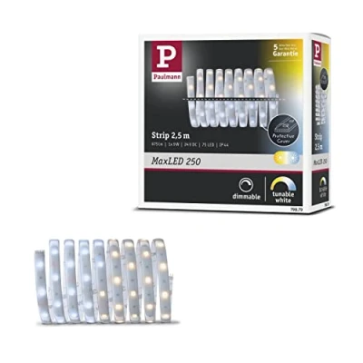 Abbildung von Paulmann 79879 LED Stripe MaxLED 250 2,5m Tunable White IP44 Protect Cover incl. 1x8,8 Watt Strip Lichtband 2700 K