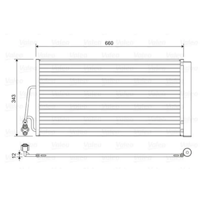 Abbildung von VALEO 814409 Klimakondensator mit Trockner Aluminium 343 R 134a MINI: Hatchback, Convertible, Clubman