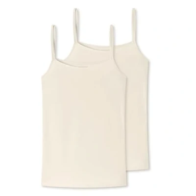 Abbildung von Schiesser Uncover Damen Spaghettitop 2 Pack Off White Größe L