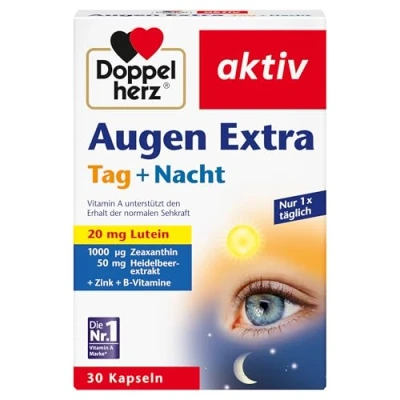 Abbildung von Doppelherz Augen Extra Tag + Nacht Mit Lutein, Zeaxanthin 5 Vitamine plus Folsäure 30 Kapseln