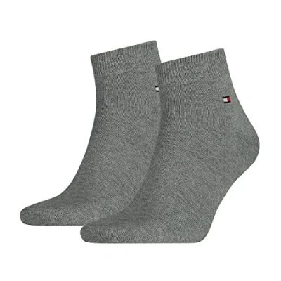 Abbildung von Tommy Hilfiger Herren Socken TH MEN QUARTER 2P 342025001, 2er Pack, Gr. 39/42, Grau (Middle Grey Melange 758)