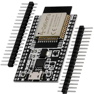 Abbildung von AZDelivery 1 x ESP32 Board Dev Kit C V4 NodeMCU WLAN WiFi Development unverlötet kompatibel mit Arduino inklusive E Book! (Nachfolger Modul von C) ESP 32 AZ Delivery