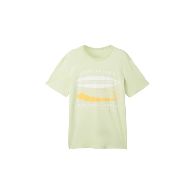 Abbildung von TOM Tailor Kurzarm Tshirt print, Herren, Größe: Large, Grün