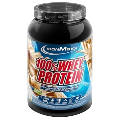 Abbildung von 100% Whey Protein Pulver 900g Hazelnut Leckerer High Shake, 36g Eiweiß pro Portion, Power Drink für intensives Muskel Training, Mit BCAAs und EAAs
