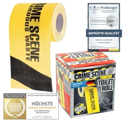 Abbildung von Lustiges Toilettenpapier &quot;crime scene&quot; Aufdruck FUN Klopapier Scherzartikel ein sicheres Absperrband