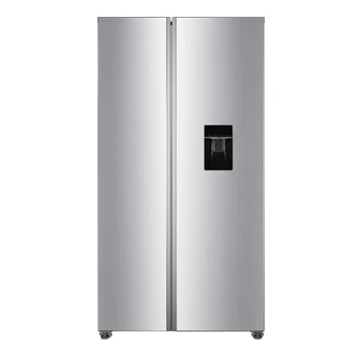 Abbildung von PKM SBS444EIXWD, Side by Kühl Gefrierkombination, 439 L, 2 türig mit Wasserspender, Inox Design