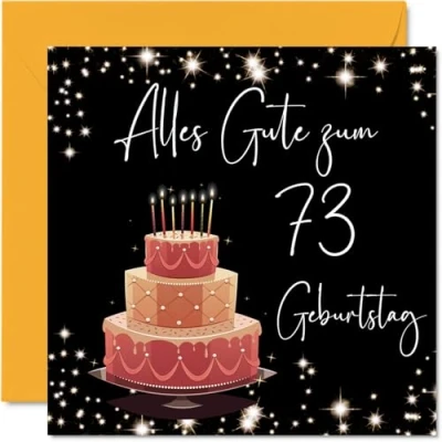 Abbildung von 73. Geburtstagskarte für Frauen Elegant Stilvoll Alles Gute zum Geburtstagskarten 73 Jährige Frau Mama Urgroßmutter Oma, 145mm Dreiundsiebzig Geburtstag Grußkarten