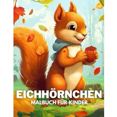 Abbildung von Eichhörnchen Malbuch für Kinder: +40 lustige und einfache Zeichnungen von niedlichen zum Ausmalen Kinder, Jungen Faultiere, die ... lieben Stress abbauen entspannen