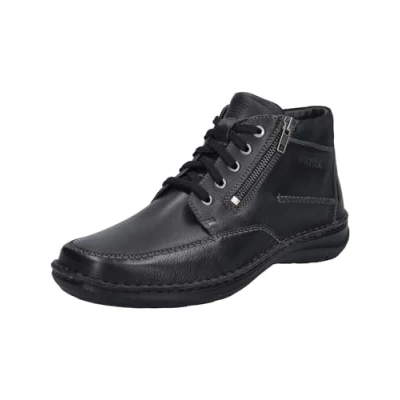 Abbildung von Josef Seibel Herren Schnürstiefeletten New Anvers 84,Weite K (Extra weit),Wechselfußbett,uebergangsstiefel,warm,Boots,schwarz,44 EU