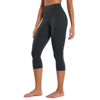 Abbildung von CRZ Yoga Butterluxe Damen High Waist 3/4 Leggings Capri Blickdicht Sport Fitness Sommer Sporthose 48cm Melanit 40