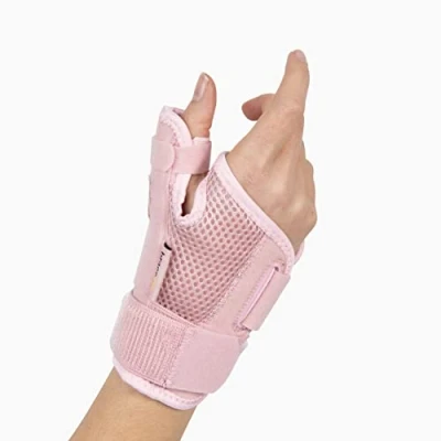 Abbildung von BraceUP Daumenbandage Links und Rechts Daumenschiene, Daumenorthese, Orthese Daumensattelgelenk für Männer Frauen (Rosa)