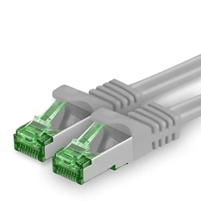 Abbildung von 1aTTack.de 1.5 M Cat.7 Netzwerk Kabel 1 Stück Cat7 Patch Lan Ethernet RJ45 10 Gbit/s (Alle Internetgeschwindigkeiten) Grau 1,5 Meter