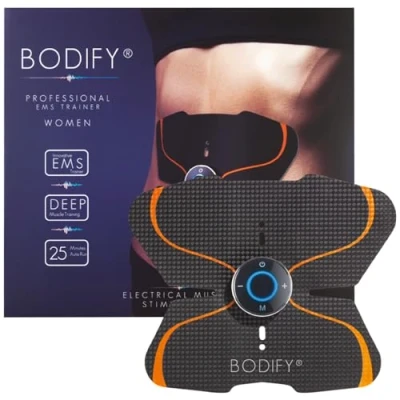 Abbildung von Bodify® EMS Trainingsgerät zur gezielten Stimulation der Bauch Muskulatur! Muskelaufbau Bauchtrainer Stimulationsgerät Muskeln Bauchmuskeltrainer für Männer und Frauen Das ORIGINAL