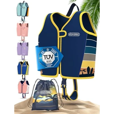 Abbildung von KIDVERSE Schwimmweste für Kinder von 3 6 Jahren Sicheres Schwimmen Jungen und Mädchen TÜV Geprüfte Qualität Schwimmhilfe &amp; Kleinkinder