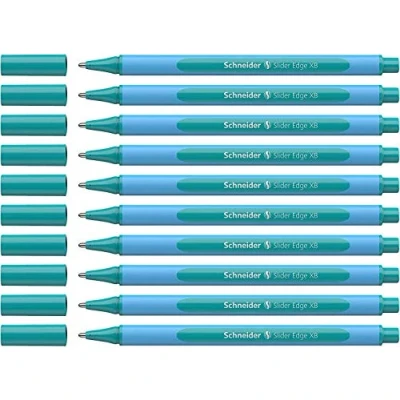 Abbildung von Schneider 152234 Slider Edge Pastell XB Kugelschreiber (Dreikant Stifte mit Strichbreite XB) 10 Stück ocean