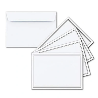 Abbildung von 100x Trauer Brief Umschläge DIN C6 mit Doppel Rahmen 114 x 162 mm Haftklebung ohne Fenster Rand in Schwarz TrauerPapiere by GUSTAV NEUSER