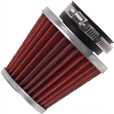 Abbildung von Evermotor Universal Doppelschicht Stahl Filter Luftfilter Rot 38mm 39mm 40mm für Motorrad Scooter ATV Moped Roller