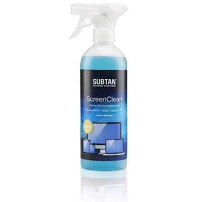 Abbildung von SUBTAN 500 ml ScreenClean Bildschirm und Display Reiniger Spray ohne Alkohol für Smartphone, Tablet, Laptop, TV
