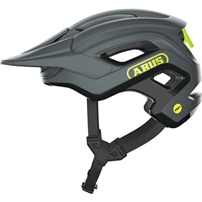 Abbildung von ABUS MTB Helm Cliffhanger MIPS Fahrradhelm für anspruchsvolle Trails mit Aufprallschutz &amp; großen Lüftungsöffnungen Damen und Herren Grau/Gelb, Größe M