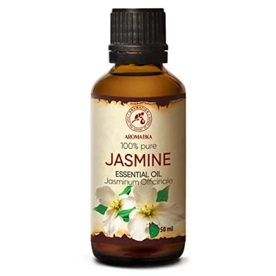 Abbildung von Jasminöl 50ml Jasminum Officinale Rein &amp; Natürlich Ätherisches Jasmine Öl für Diffuser Ruhiger Schlaf Aromatherapie Entspannung Raumduft Duftlampe Relax