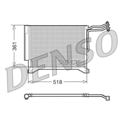 Abbildung von DENSO DCN05100 Klimakondensator mit Trockner 518x361x16 R 134a 518 MINI: Hatchback
