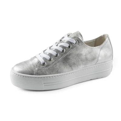 Abbildung von Paul Green Damen, Frauen Low Top Sneaker,straßenschuhe,Strassenschuhe,Sportschuhe,Freizeitschuhe,Turnschuhe,Laufschuhe,Silber (JA),37 EU / 4 UK