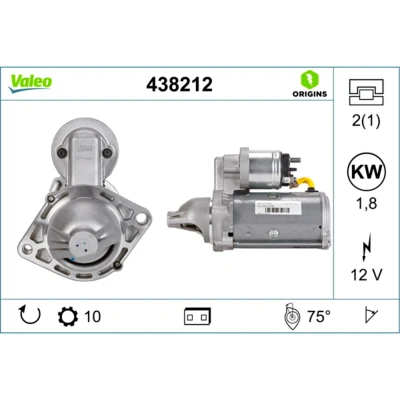 Abbildung von VALEO 438212 Anlasser 12 1,8 10 NEW ORIGINAL PART OPEL: Corsa C Hatchback, Astra H Caravan, Hatchback