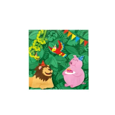 Abbildung von PD Party: Servietten Geburtstag 10 Stück Party Deko für Geburtstage und Parties Perfekt jeden Kindergeburtstag Liebevolle Jungle Jungen &amp; Mädchen 16x16 cm